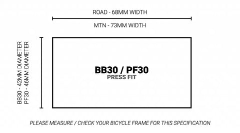 Praxis M30 Thru Bottom Bracket for 68mm BB30/PF30 Meybo Holeshot