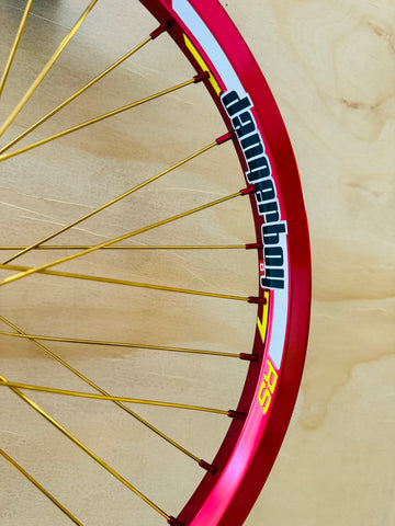 Dangerboy Alloy Pro Wheelset Red/Gold (disc compatible)