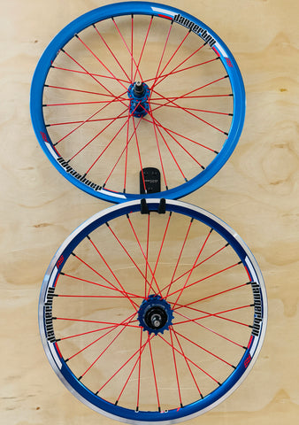 Dangerboy Alloy Expert Wheelset Blue/Red (disc compatible)