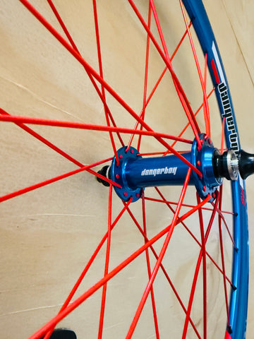 Dangerboy Alloy Expert Wheelset Blue/Red (disc compatible)