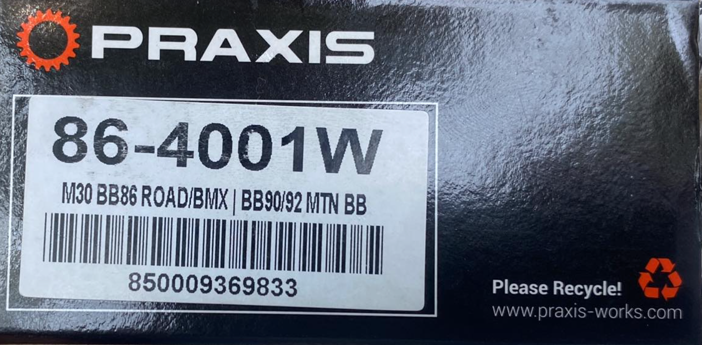 Praxis M30 BB86 BMX|ROAD/BB92 MTB bottom bracket