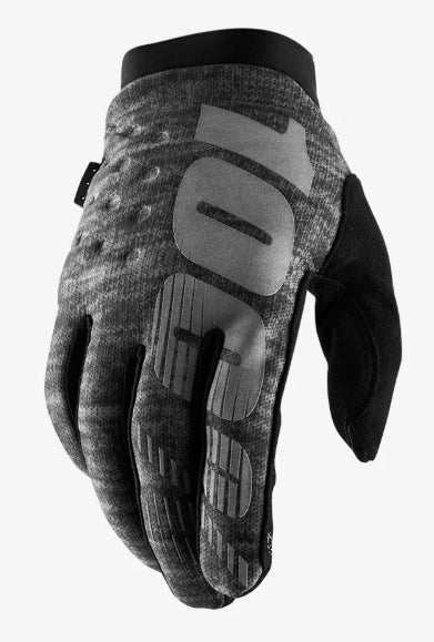 100% Percent BRISKER Gloves Youth Grey