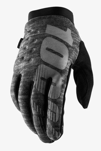 100% Percent BRISKER Gloves Youth Grey